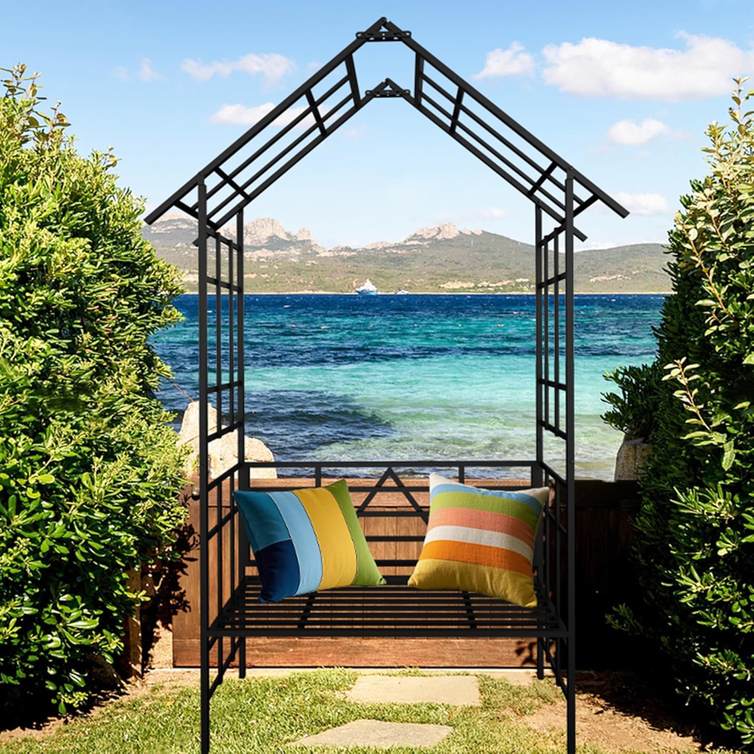 Wedding Support - Metal Garden Arch with Gate 58x97