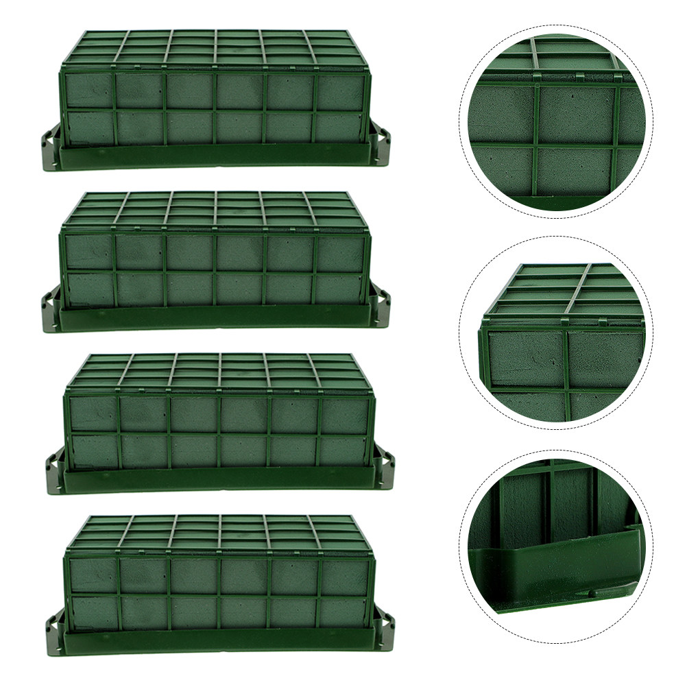 Wedding Floral Supply - 4Pcs Floral Arrangement Mud Rectangular Flower