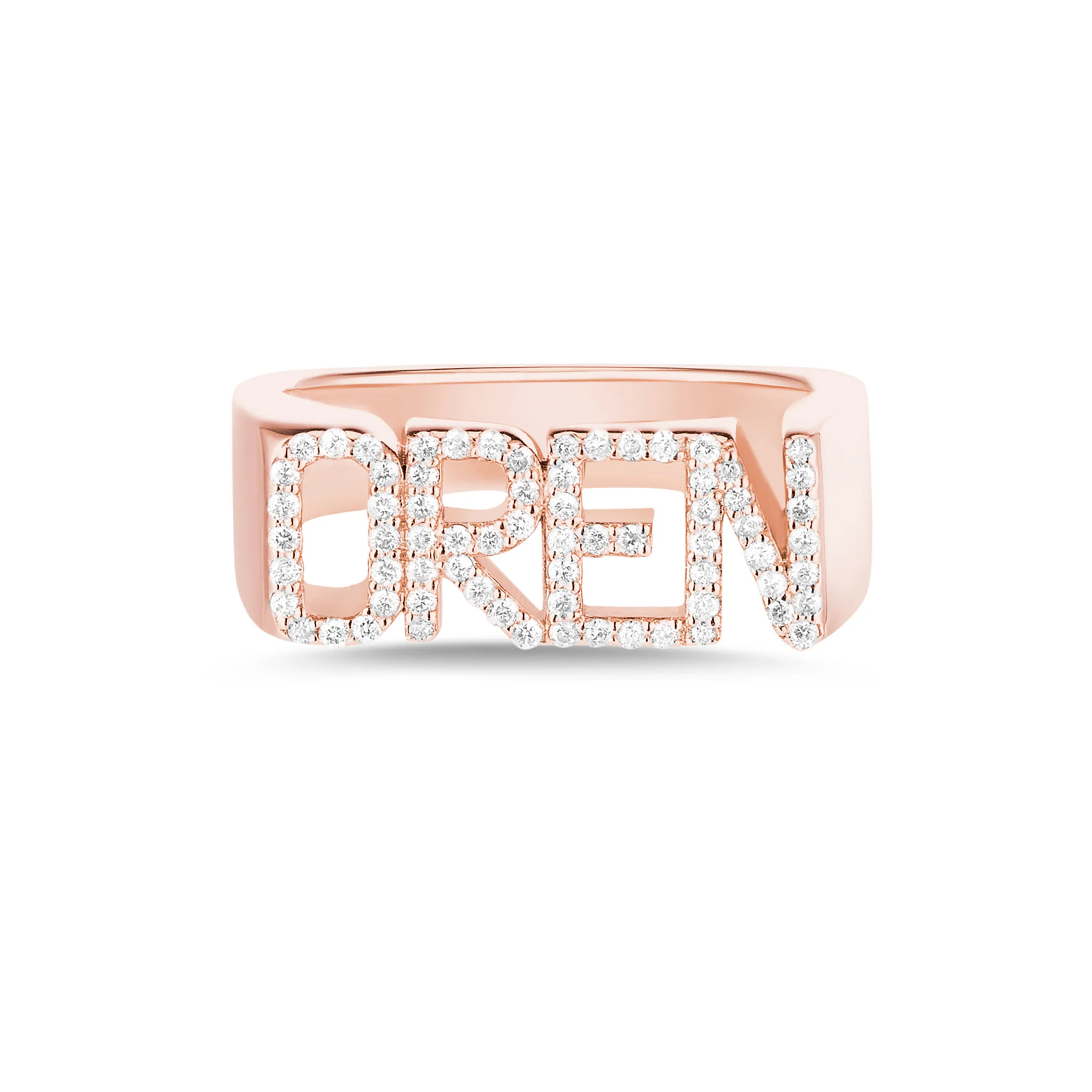 Wedding Zone - 3D Name Ring Custom Diamond Name