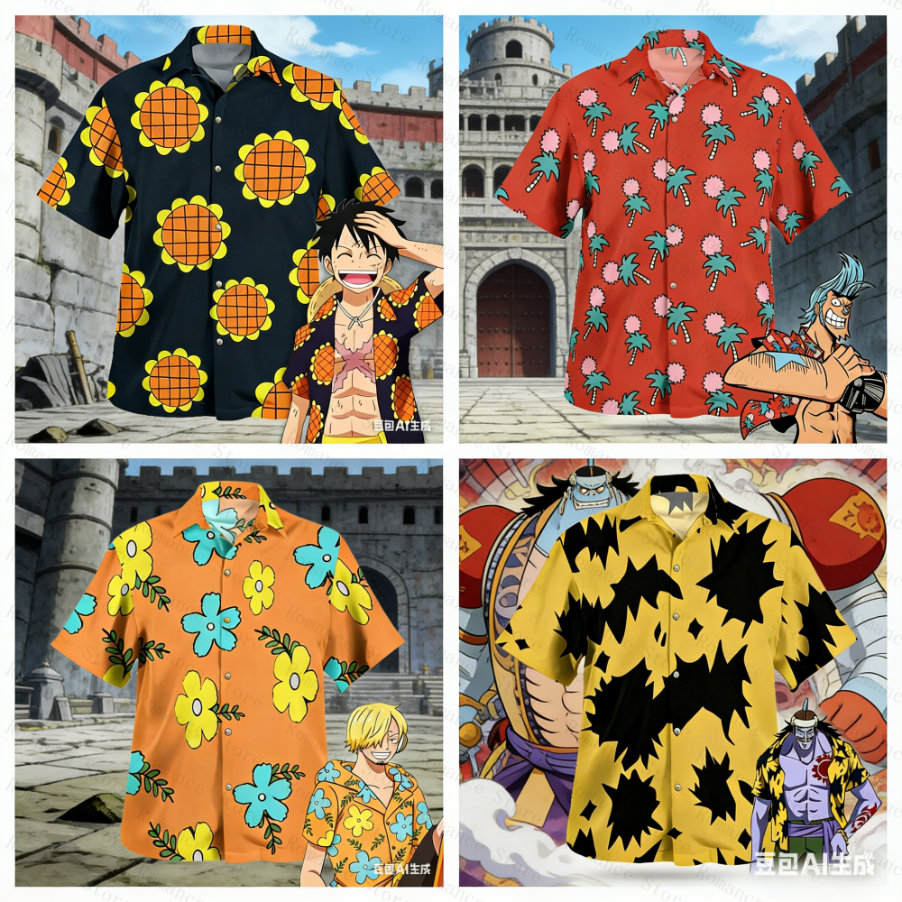 Good Floral & Wedding Decor Supply Photos - One Piece Luffy Hawaii Shirts Floral