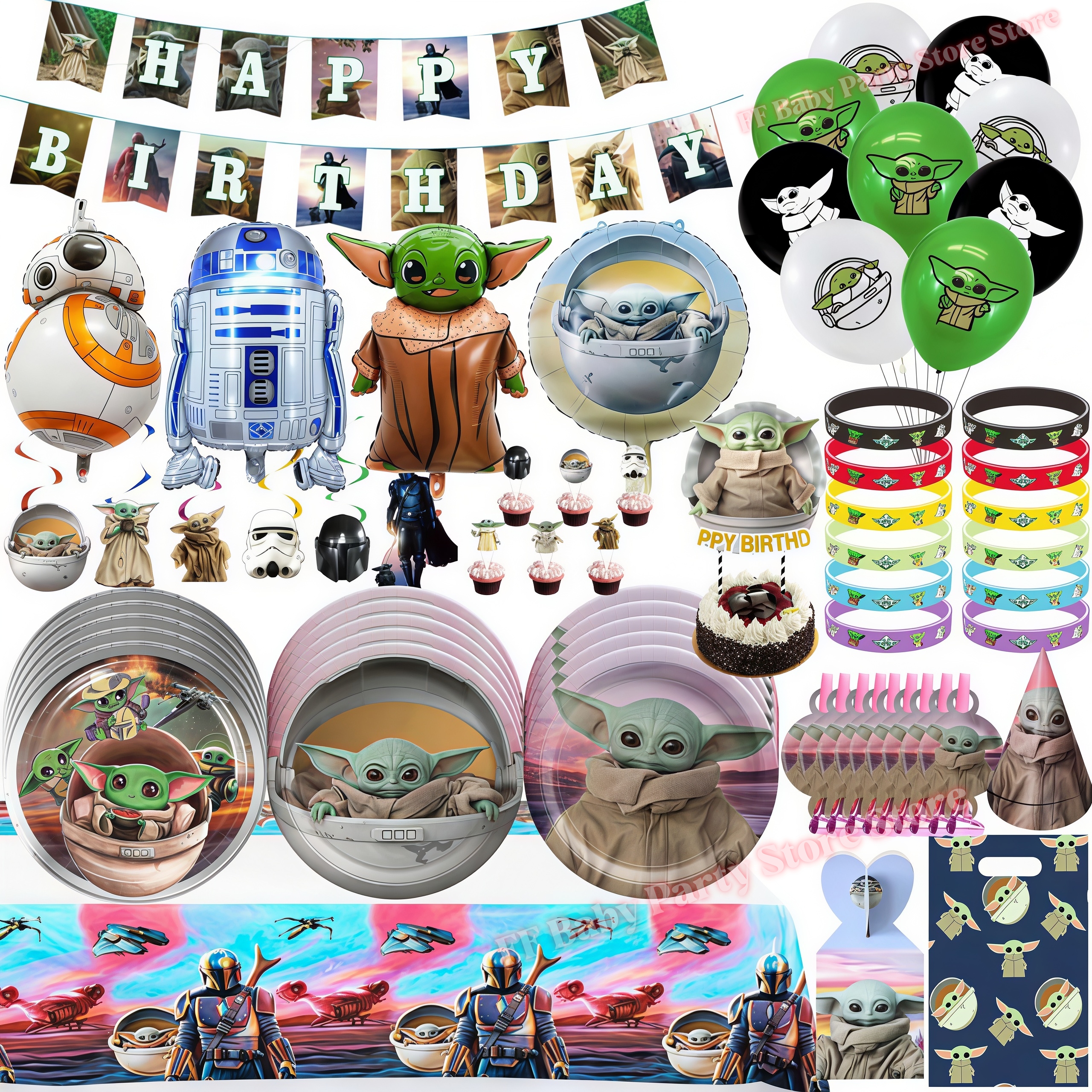 Wedding Supply Warehouse - Star Waring Yoda Baby Theme Birthday