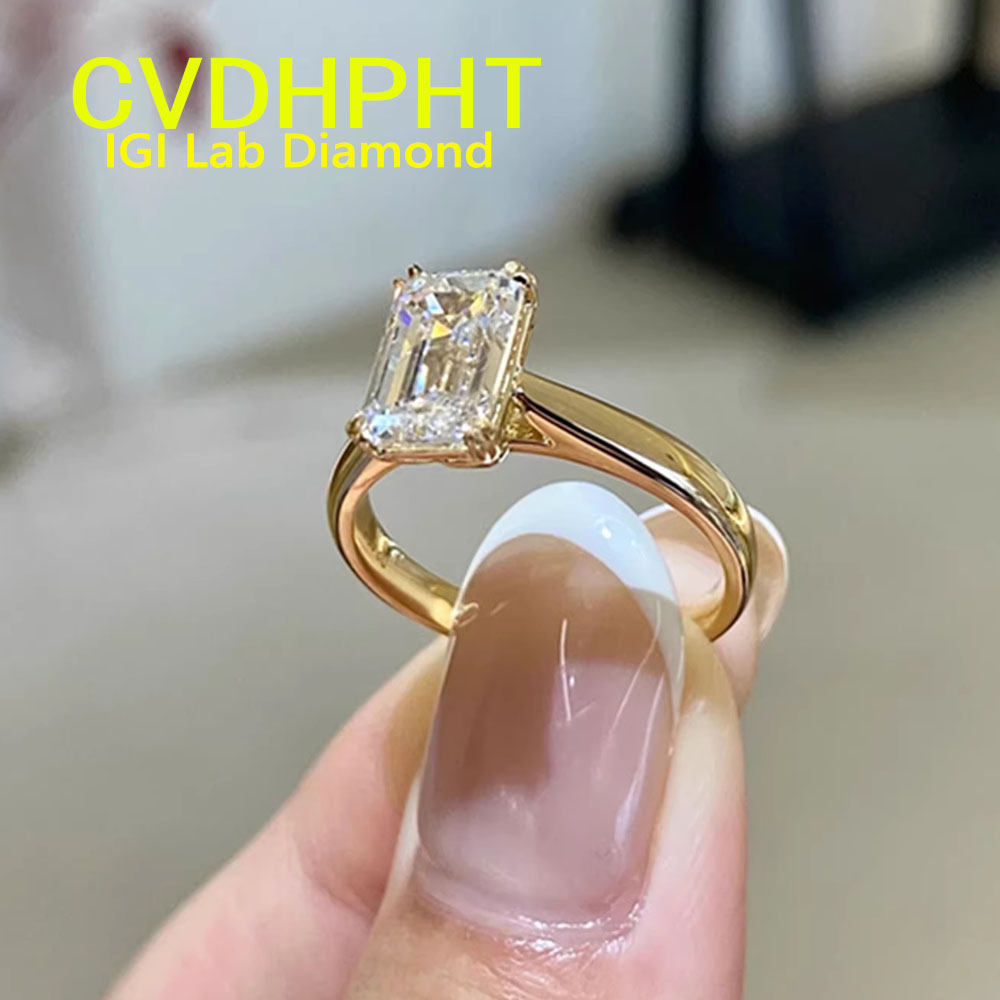 Wedding Zone - IGI Lab Growing Diamond Ring Emerald