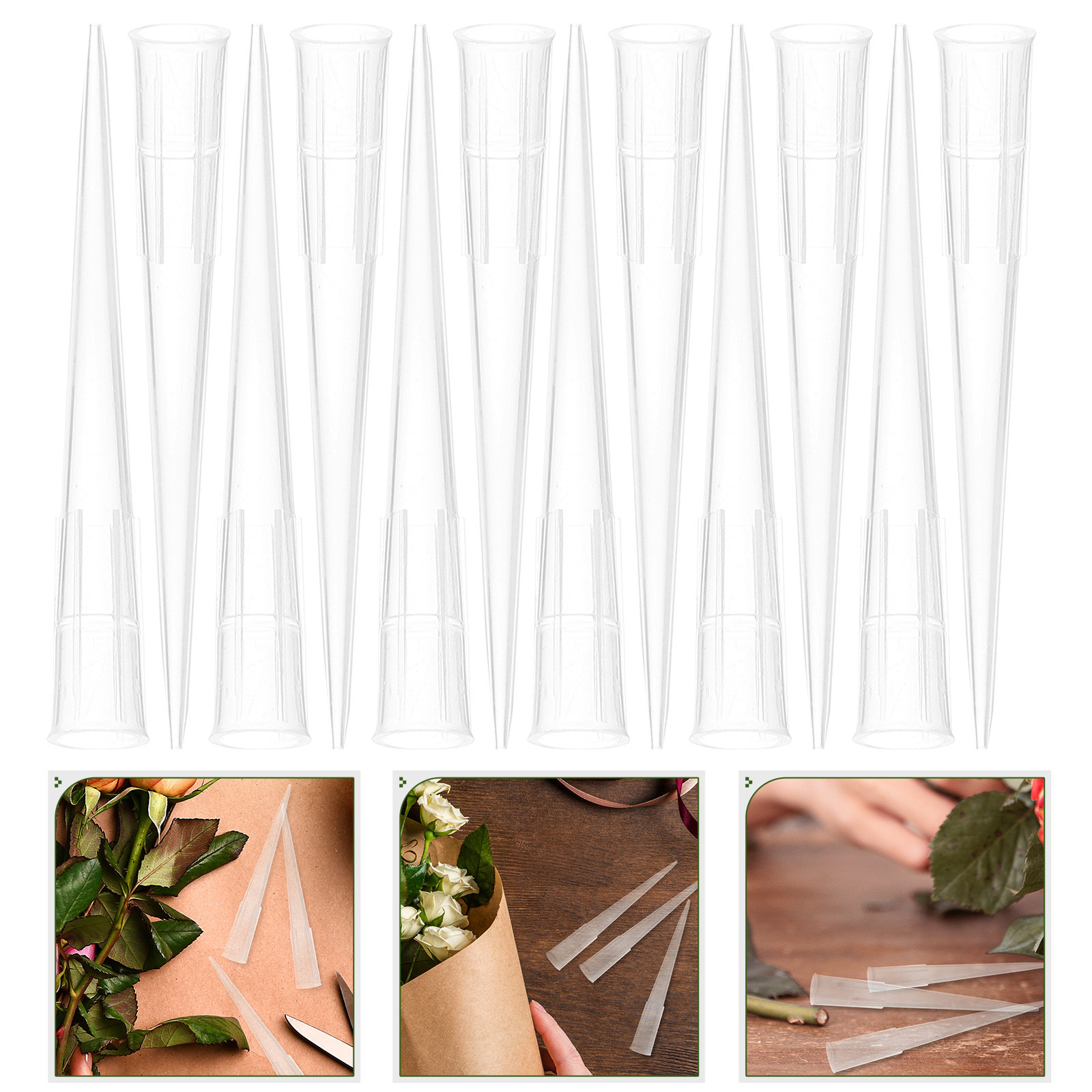 Wedding Floral Supply - 50Pcs Eternal Flower Water Tubes Plastic