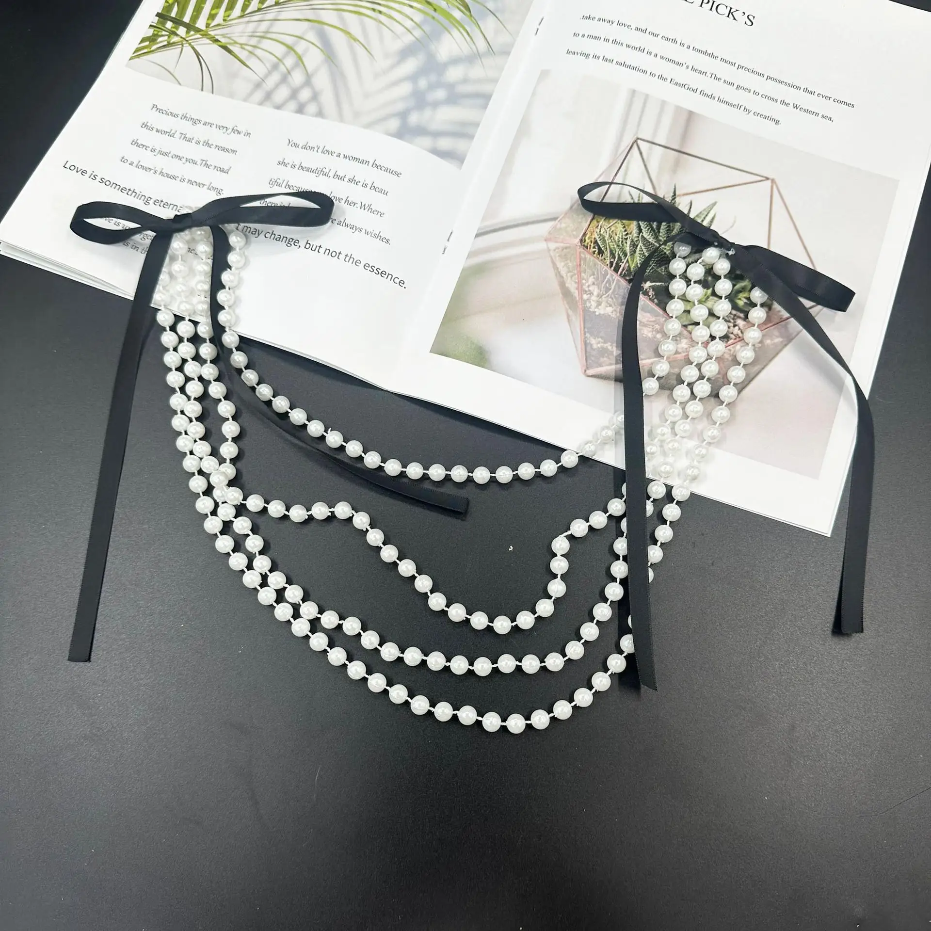 Pearl Bow Chair Decor 50Pcs Sa – Bridal Sash Ribbon recenzja i cena