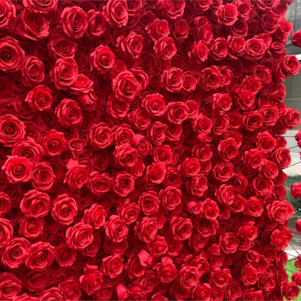 Uflower Red Rose 5D Cloth Flow – Wedding Backdrop Curtain recenzja i cena