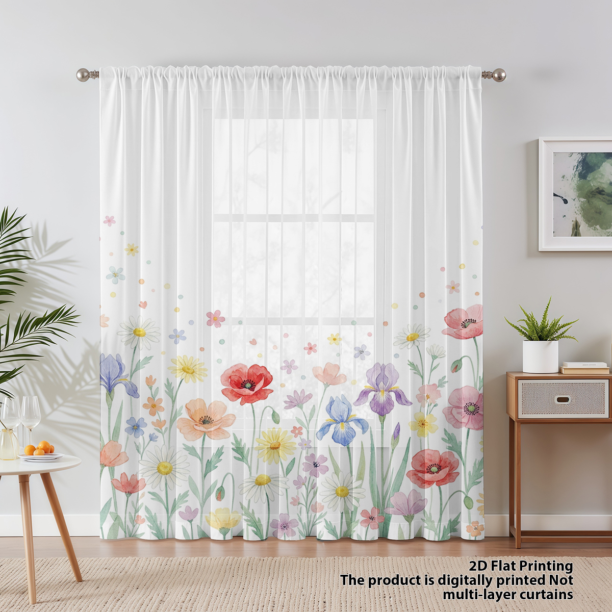 Floral Privacy Sheer Curtain,G – Good Floral & Wedding Decor Supply Photos recenzja i cena