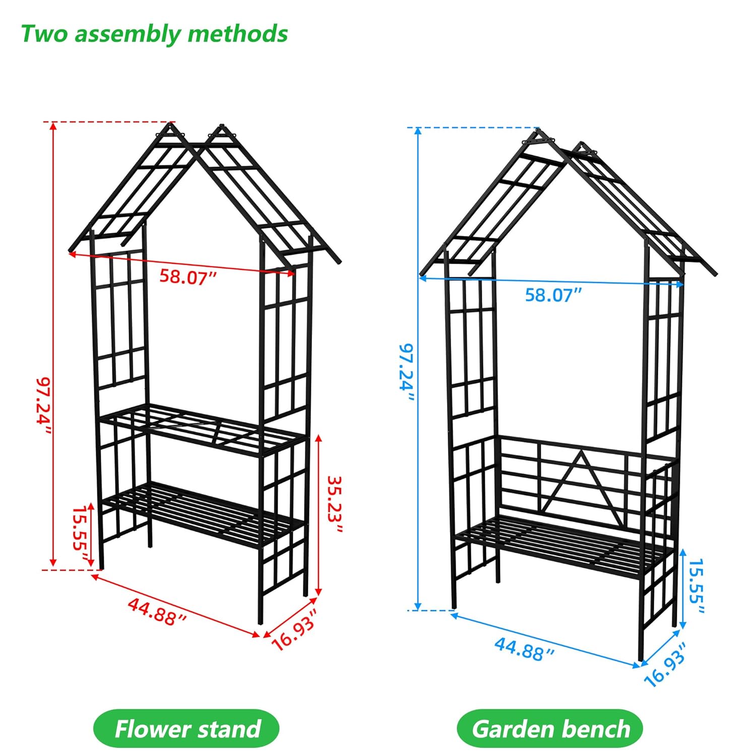 Metal Garden Arch with Gate 58 – Wedding Support recenzja i cena