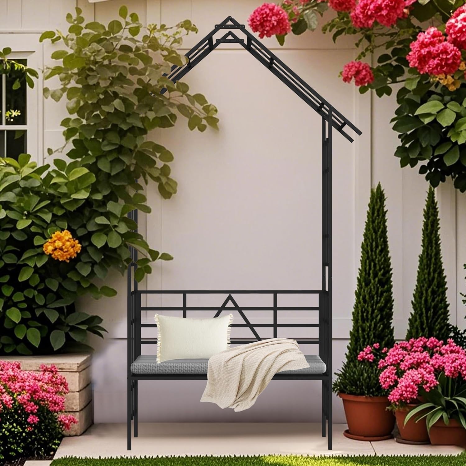 Metal Garden Arch with Gate 58 – Wedding Support recenzja i cena