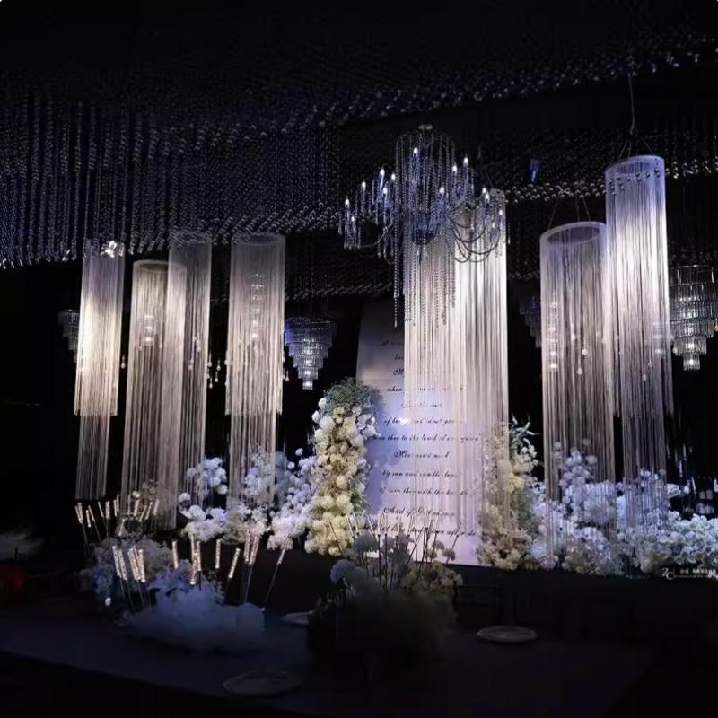 3PCS White Encrypted Line Curt – Wedding Backdrop Curtain recenzja i cena