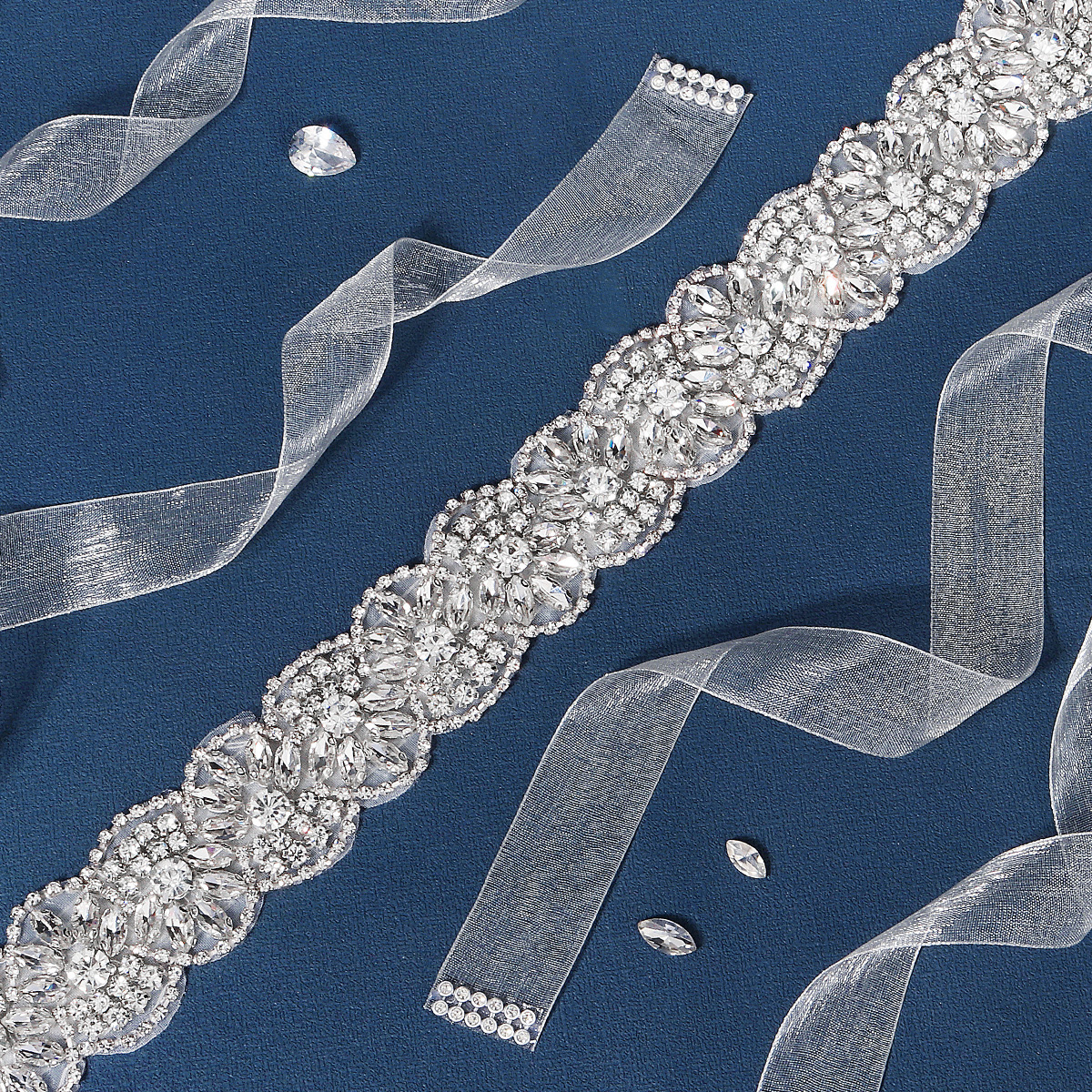 Rhinestone Bridal Belt for Wed – Bridal Sash Ribbon recenzja i cena