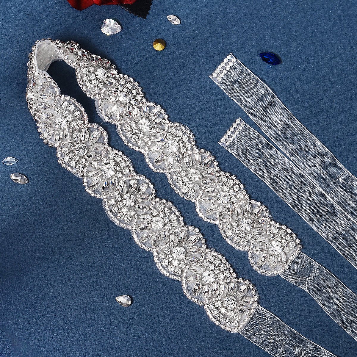 Rhinestone Bridal Belt for Wed – Bridal Sash Ribbon recenzja i cena
