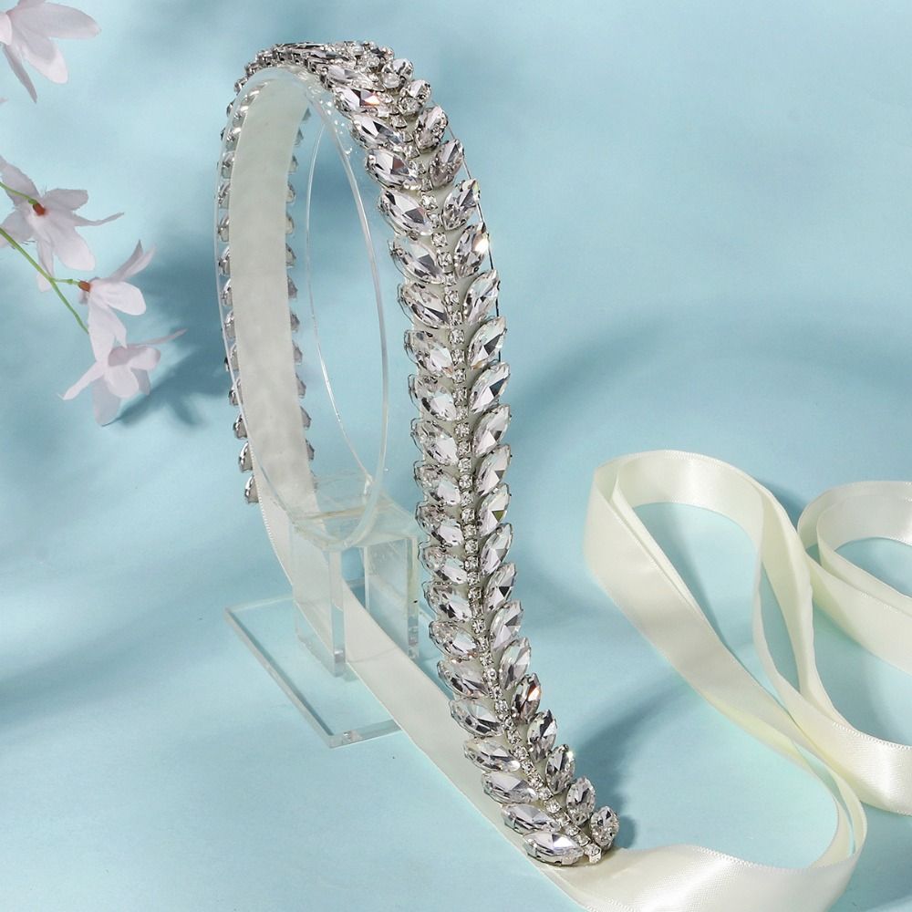 Elegant Crystal Pearls Wedding – Bridal Sash Ribbon recenzja i cena