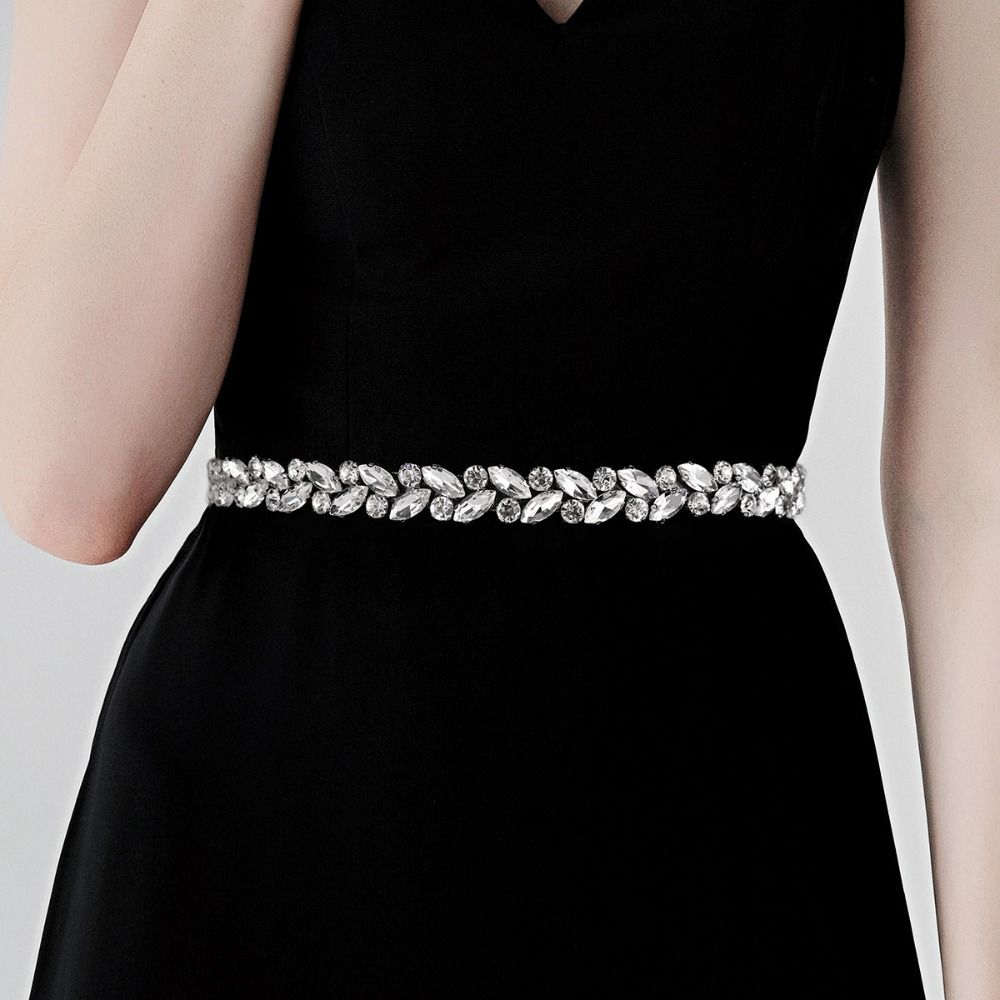 Elegant Crystal Pearls Wedding – Bridal Sash Ribbon recenzja i cena