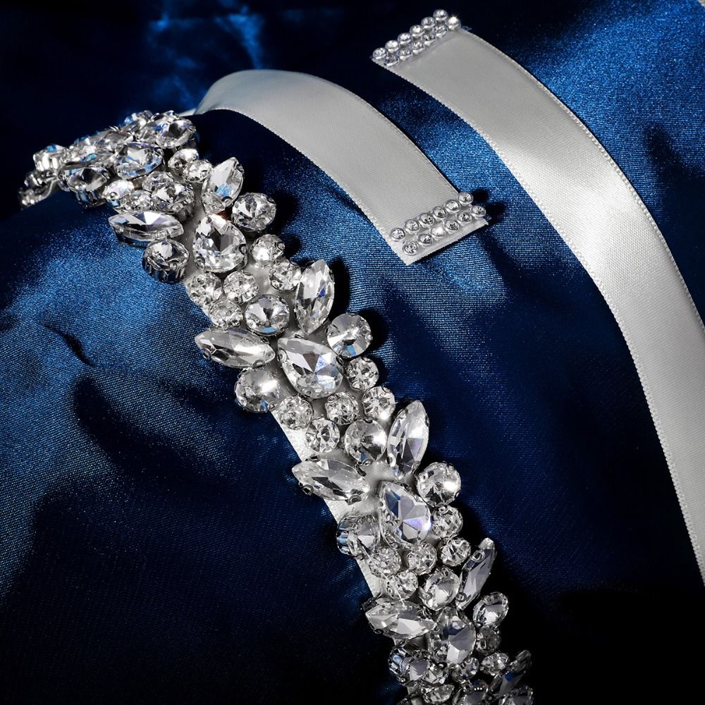 Elegant Crystal Pearls Wedding – Bridal Sash Ribbon recenzja i cena