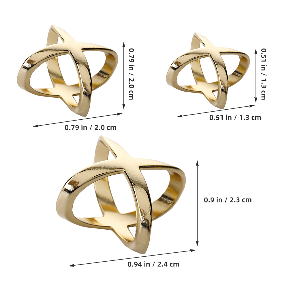 3pcs X Shaped Alloy Scarf Ring – Wedding Zone recenzja i cena