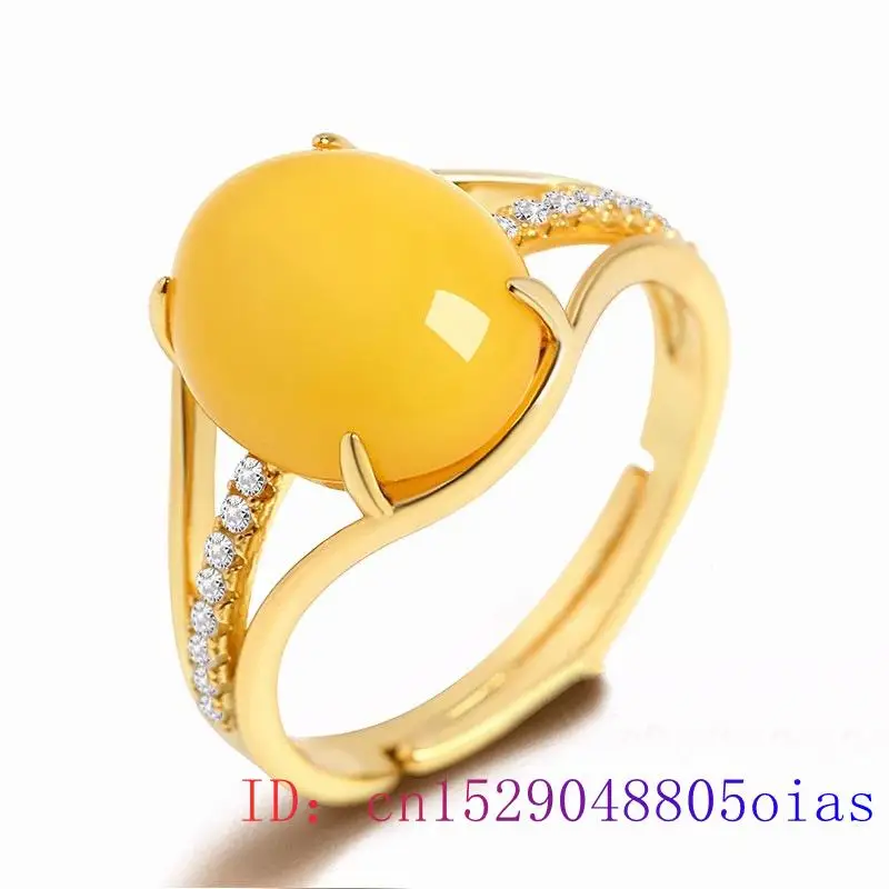 Yellow Amber Ring Fashion Luck – Wedding Zone recenzja i cena