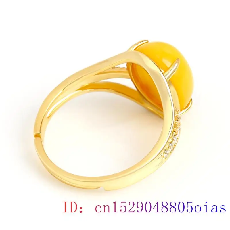 Yellow Amber Ring Fashion Luck – Wedding Zone recenzja i cena