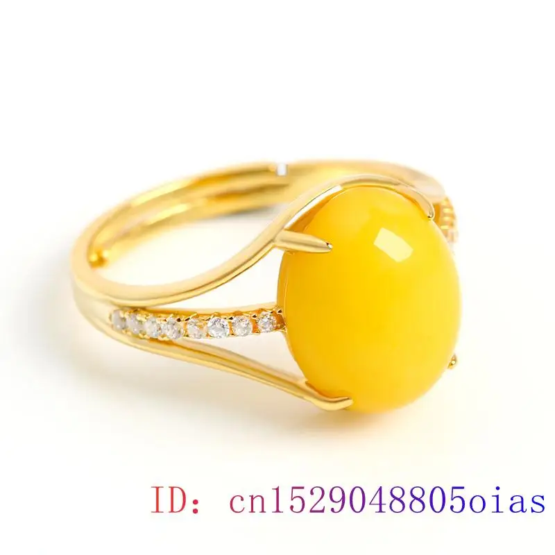 Yellow Amber Ring Fashion Luck – Wedding Zone recenzja i cena