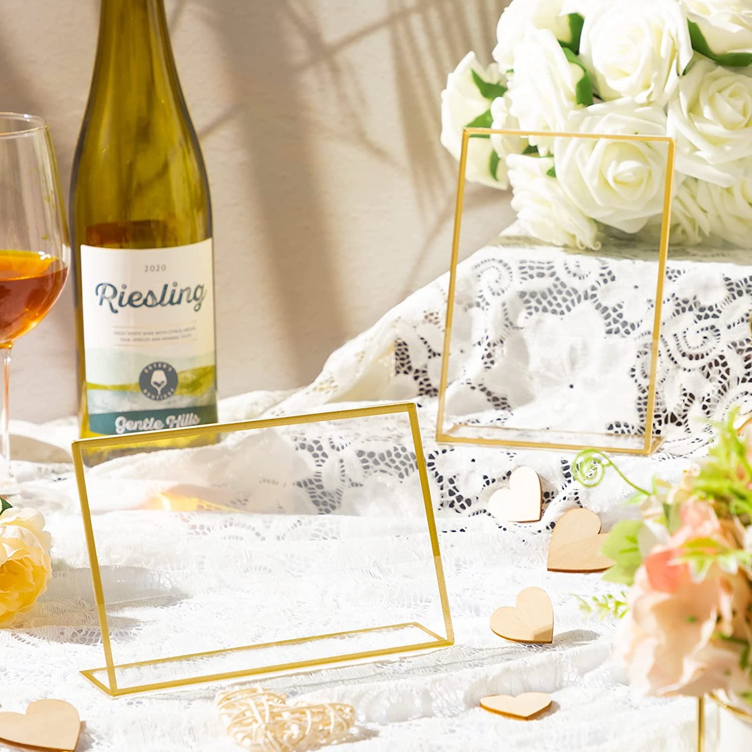 Gold Frame Acrylic Sign Holder – Table Number Gold recenzja i cena