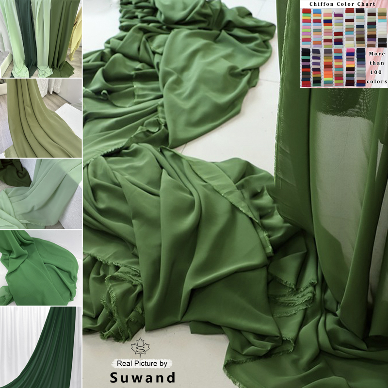 Olive Green Chiffon Fabric Bri – Wedding Backdrop Curtain recenzja i cena