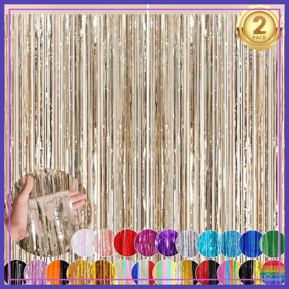 Foil Fringe Backdrop Curtains  – Wedding Backdrop Curtain recenzja i cena