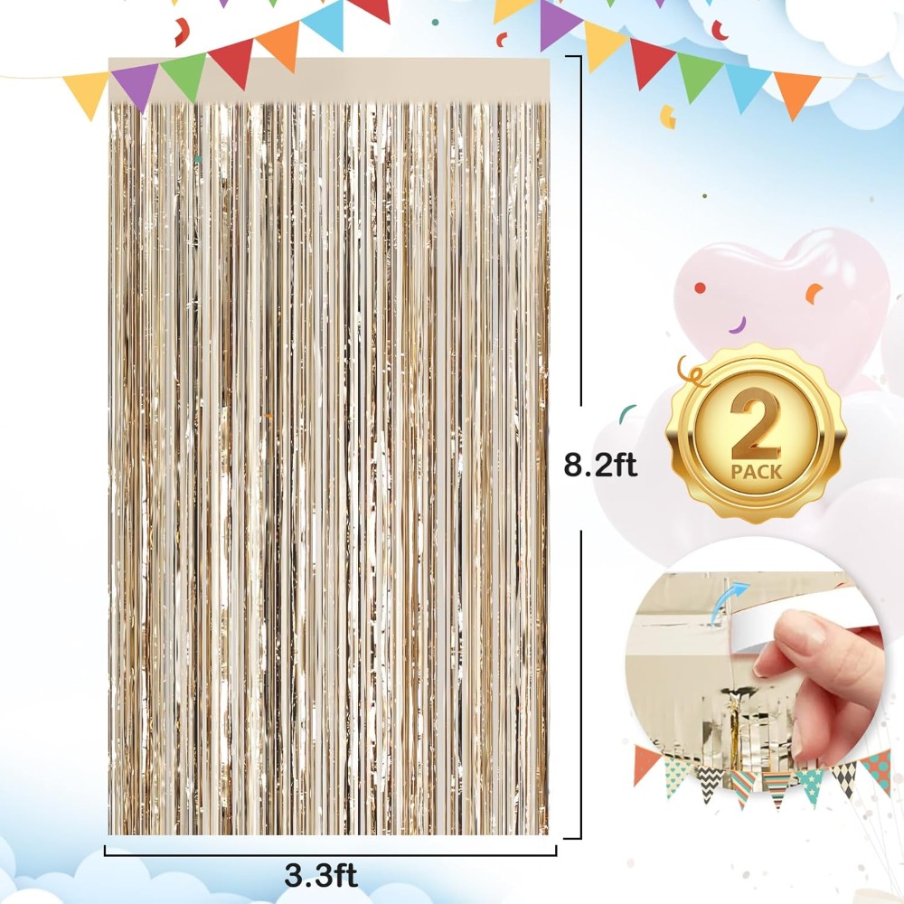 Foil Fringe Backdrop Curtains  – Wedding Backdrop Curtain recenzja i cena