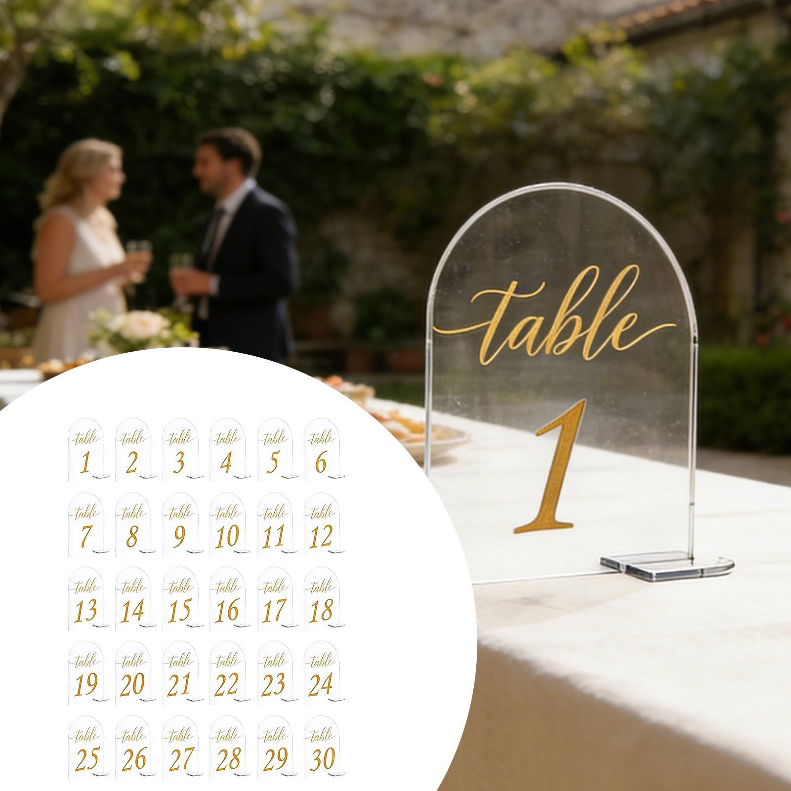Clear Acrylic Arch Sign Arched – Table Number Gold recenzja i cena