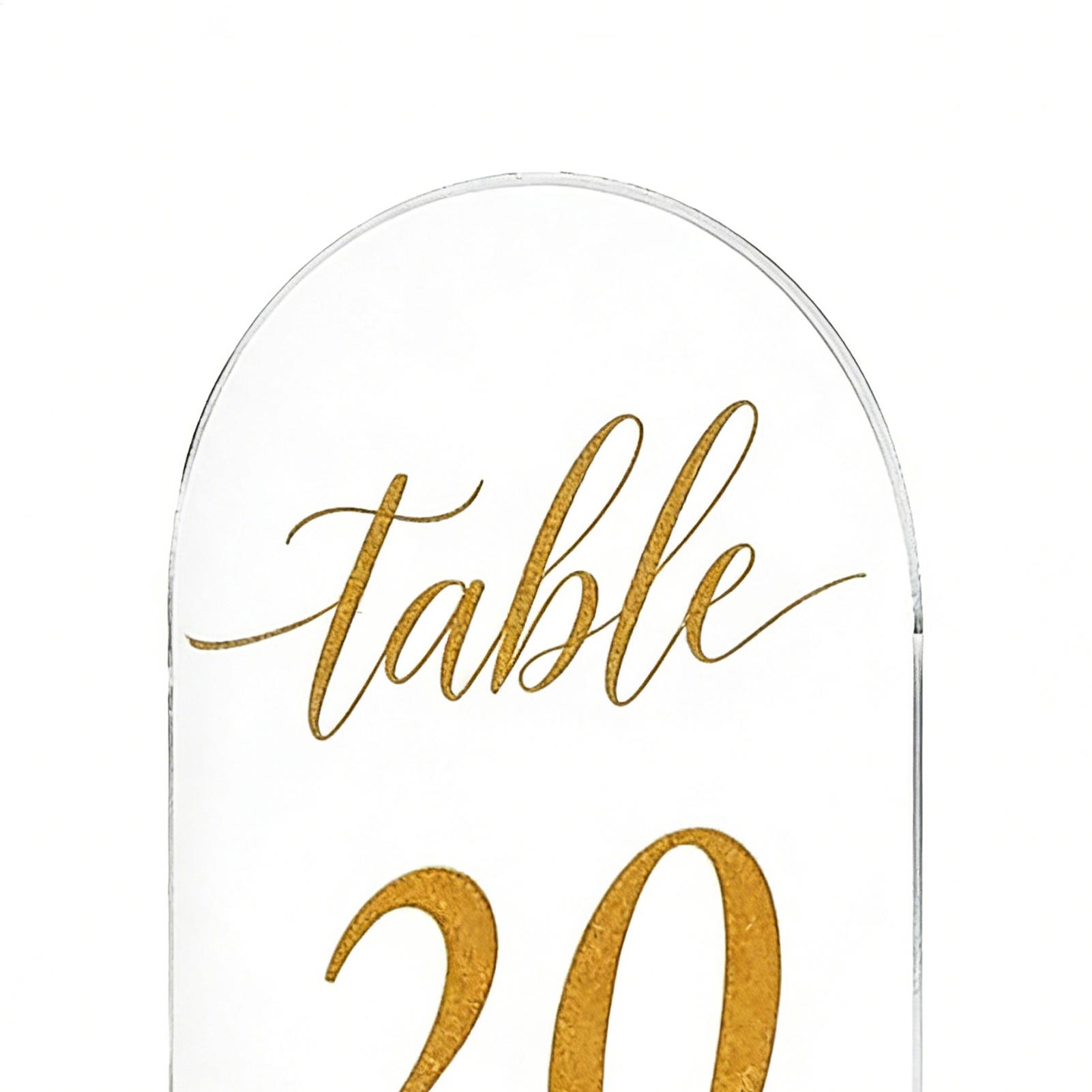 Clear Acrylic Arch Sign Arched – Table Number Gold recenzja i cena