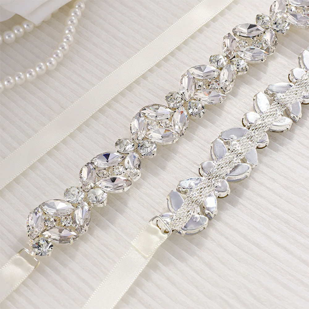 Ultra-shiny Alloy Diamond-stud – Bridal Sash Ribbon recenzja i cena