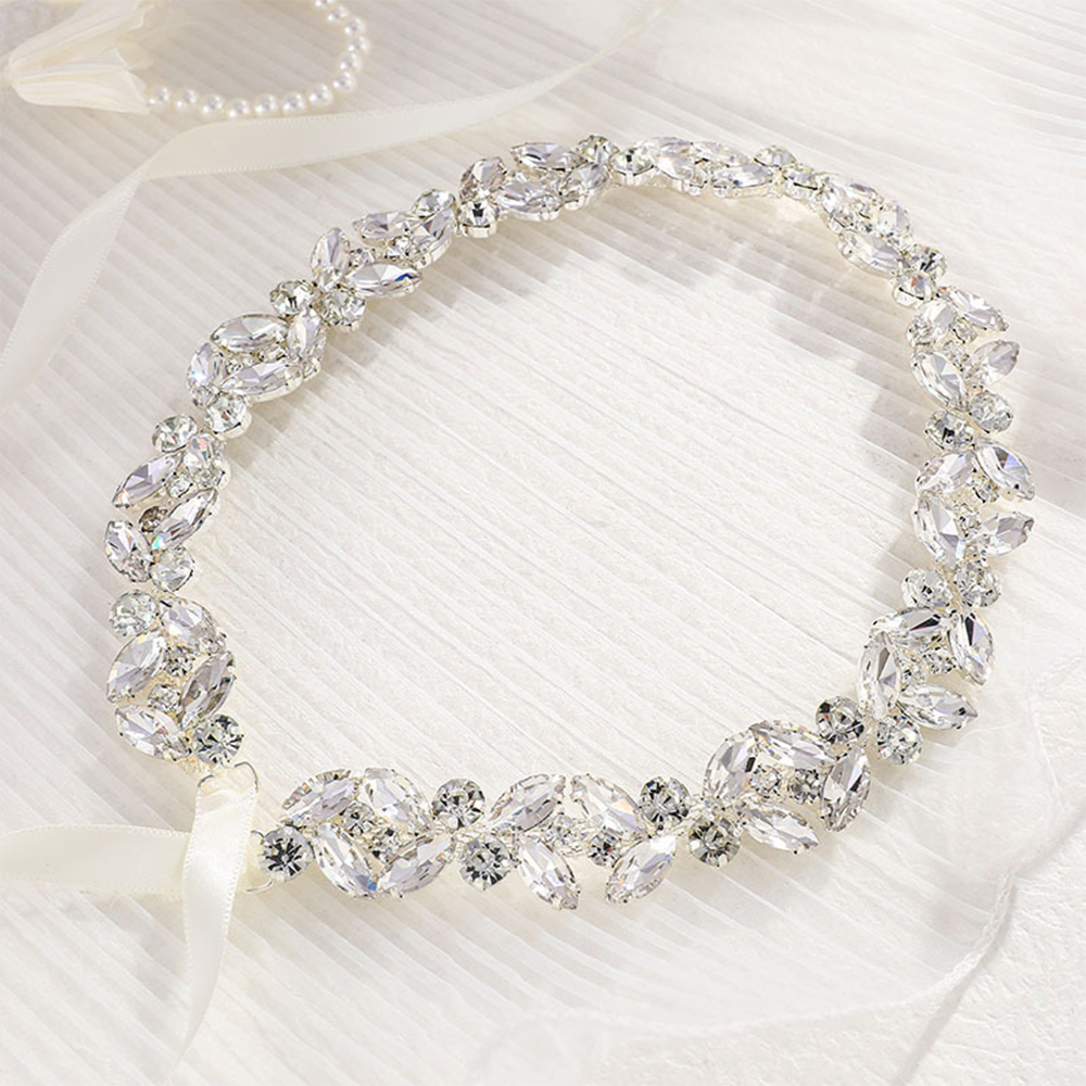 Ultra-shiny Alloy Diamond-stud – Bridal Sash Ribbon recenzja i cena