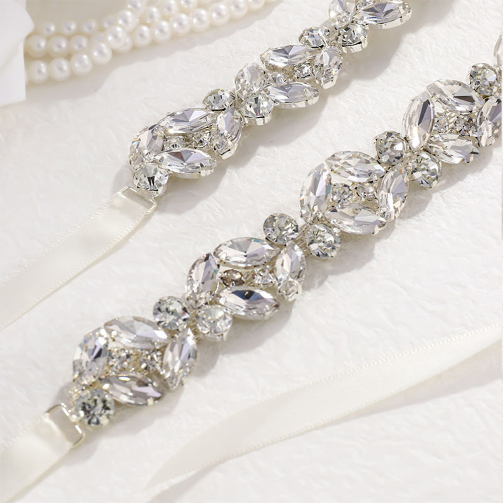 Ultra-shiny Alloy Diamond-stud – Bridal Sash Ribbon recenzja i cena