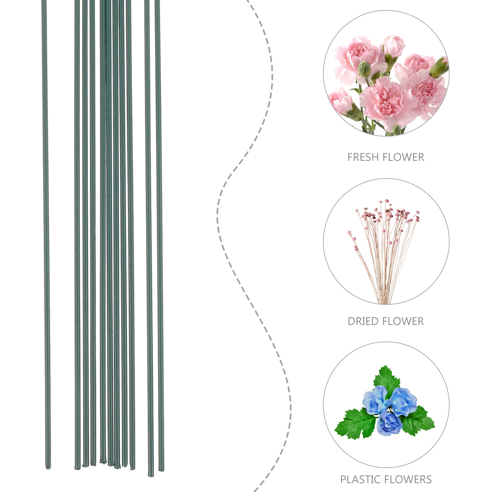 11Pcs DIY Flower Stems Plastic – Wedding Support recenzja i cena