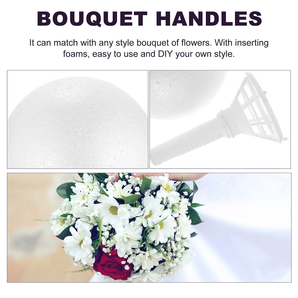 3Sets White Foam Bouquet Holde – Wedding Support recenzja i cena