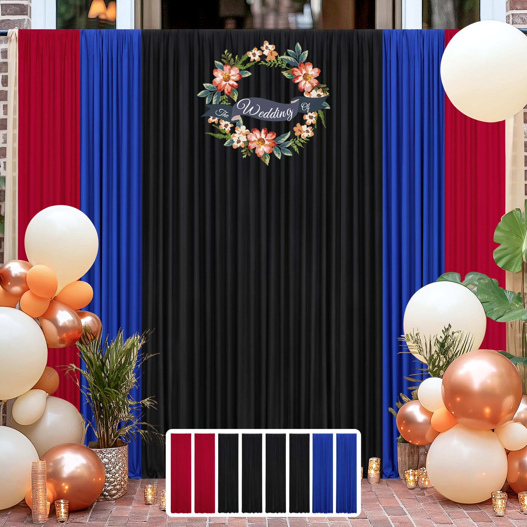 8pcs Extra-Wide 40ft x 7ft Wri – Wedding Backdrop Curtain recenzja i cena