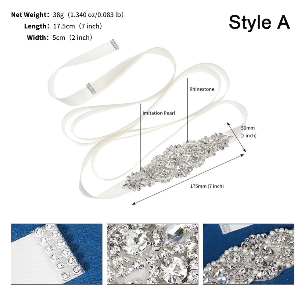 Sweet Silver Wedding Rhineston – Bridal Sash Ribbon recenzja i cena