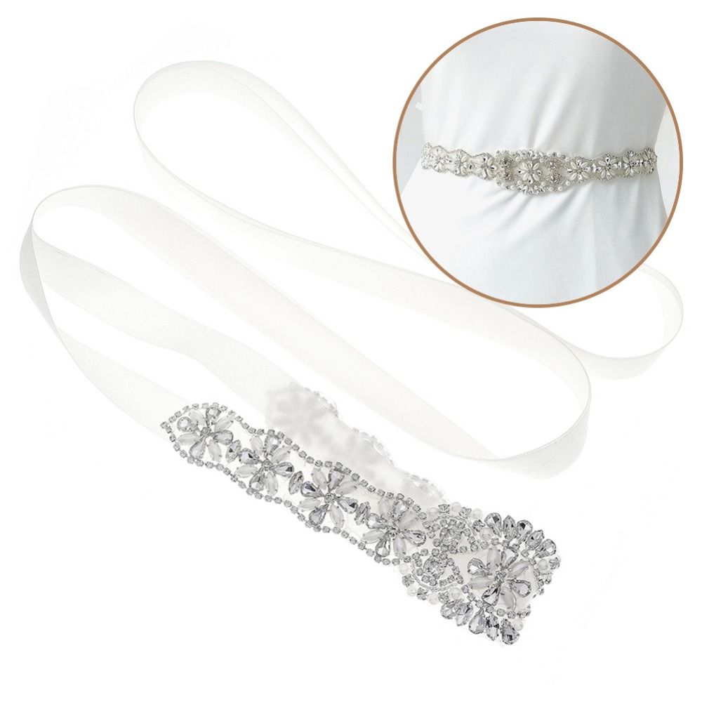 Sweet Silver Wedding Rhineston – Bridal Sash Ribbon recenzja i cena