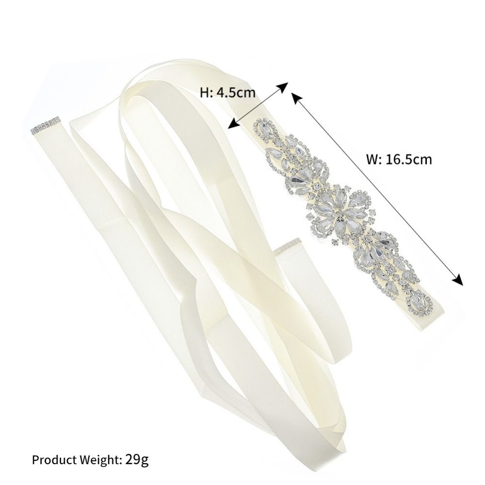 Sweet Silver Wedding Rhineston – Bridal Sash Ribbon recenzja i cena