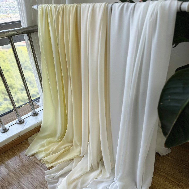 White Yellow Chiffon Fabric Br – Wedding Backdrop Curtain recenzja i cena
