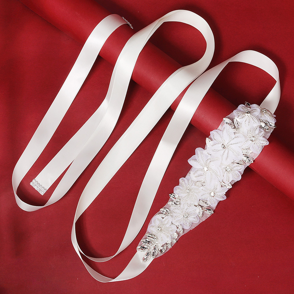 Romantic 3D Floral Bridal Belt – Bridal Sash Ribbon recenzja i cena