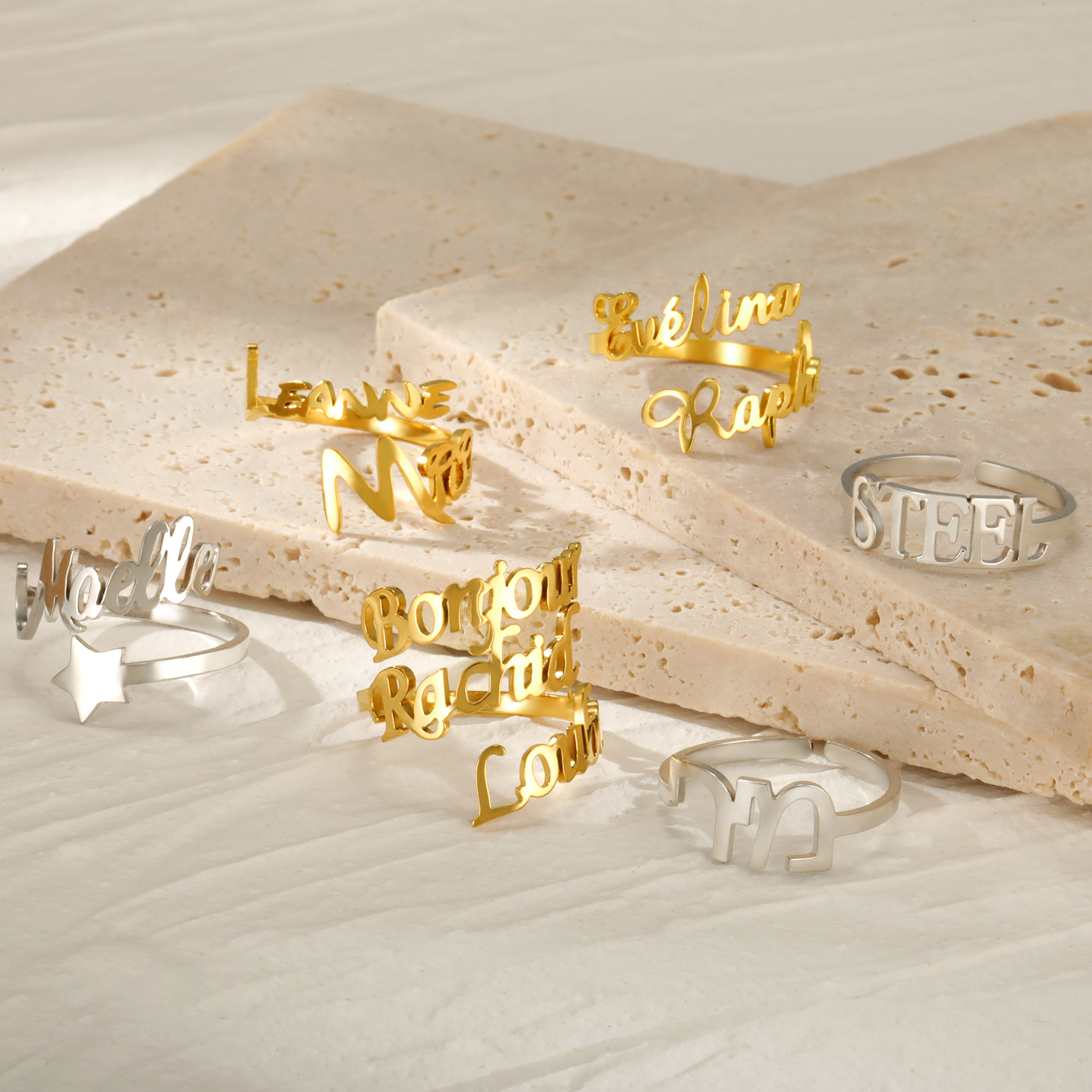 Custom Double Name Rings for W – Wedding Zone recenzja i cena