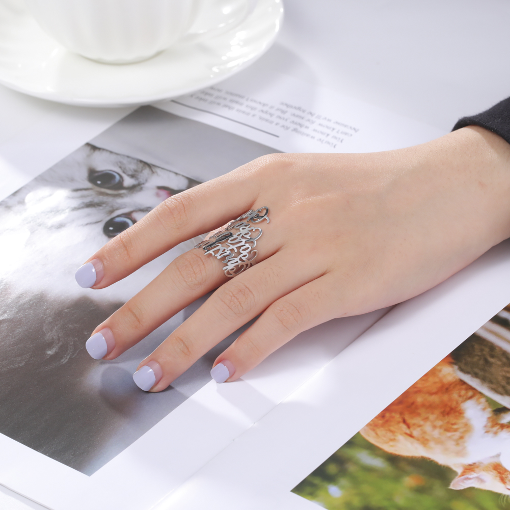 Custom Double Name Rings for W – Wedding Zone recenzja i cena