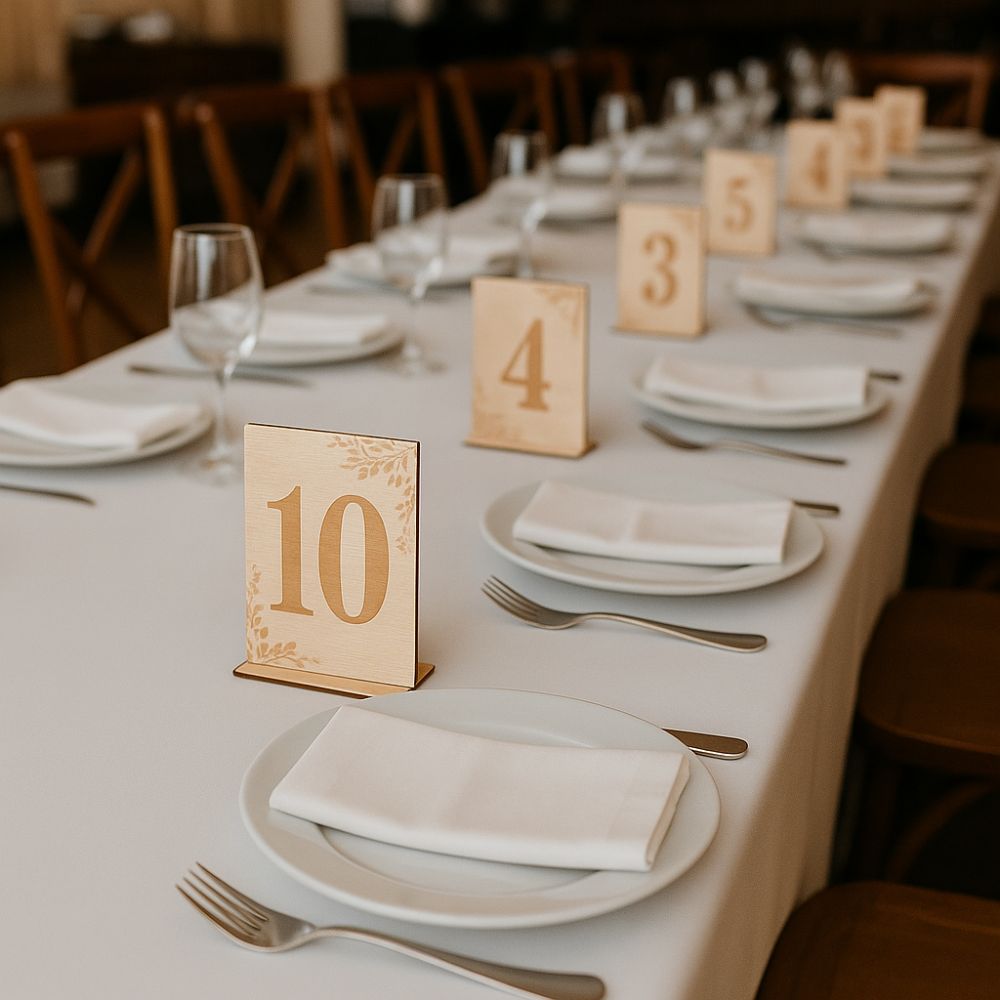 10pcs 1-10 Numbers Wooden Tabl – Table Number Gold recenzja i cena