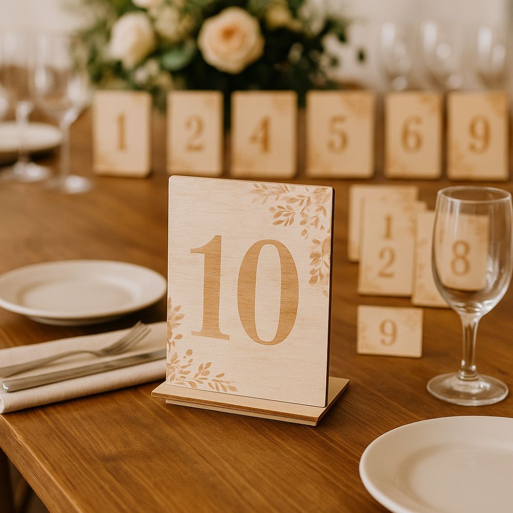 10pcs 1-10 Numbers Wooden Tabl – Table Number Gold recenzja i cena