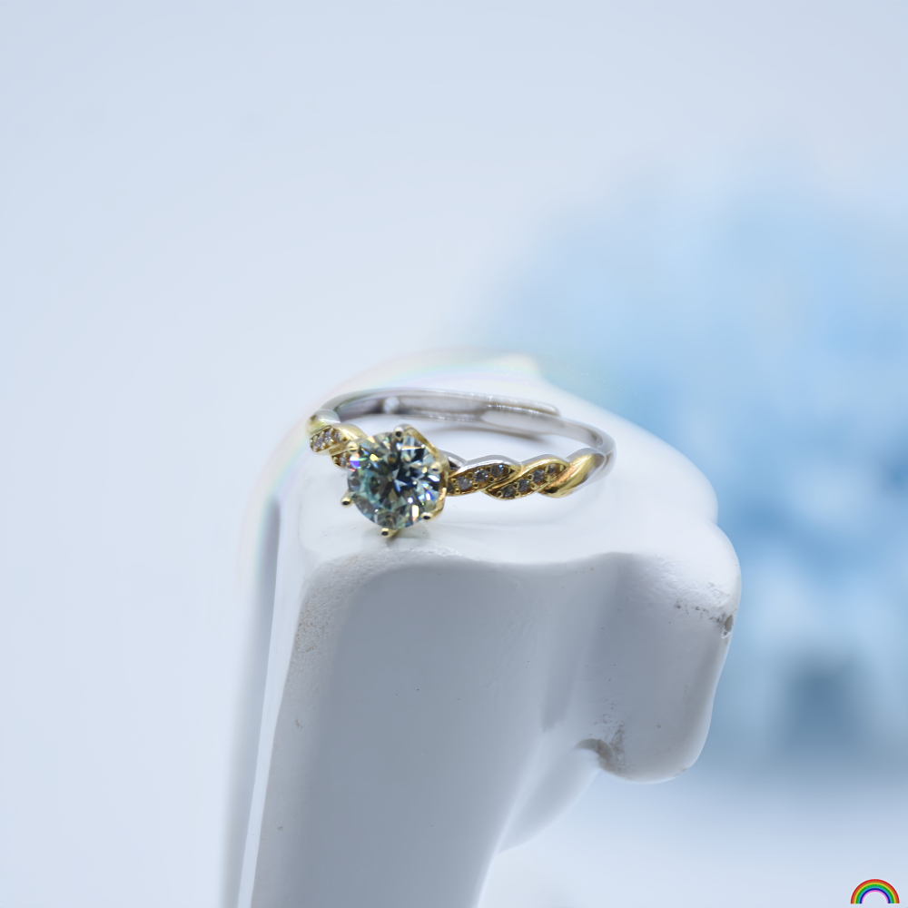 S925 silver inlaid moissanite  – Wedding Superstar recenzja i cena