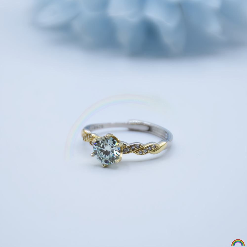 S925 silver inlaid moissanite  – Wedding Superstar recenzja i cena