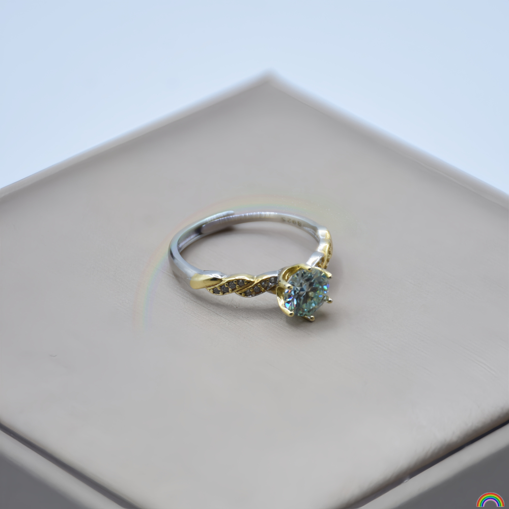 S925 silver inlaid moissanite  – Wedding Superstar recenzja i cena