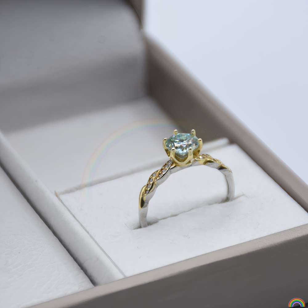 S925 silver inlaid moissanite  – Wedding Superstar recenzja i cena
