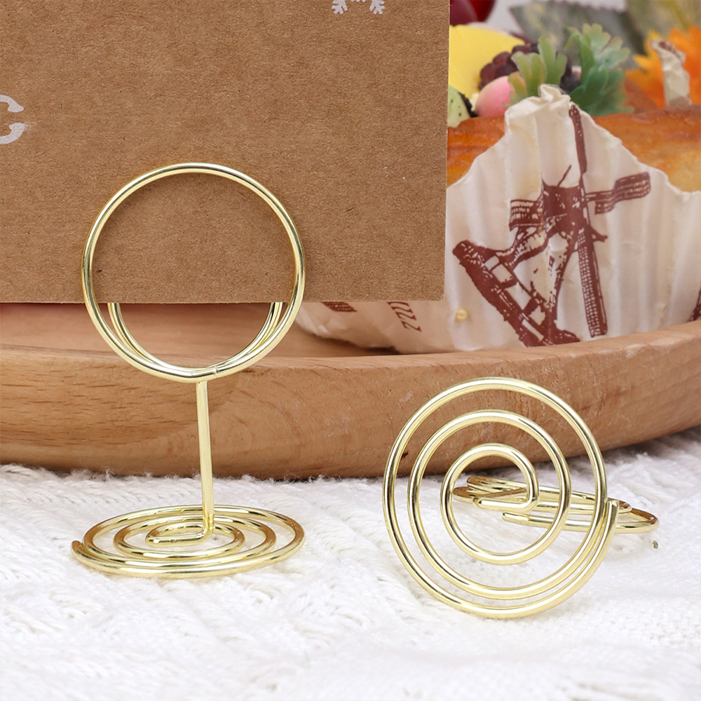 24-2pcs Metal Place Card Holde – Table Number Gold recenzja i cena