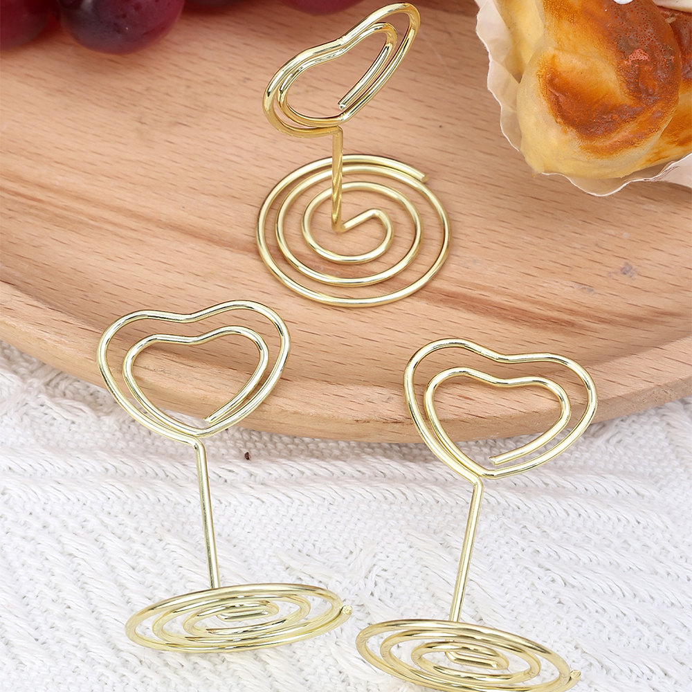 24-2pcs Metal Place Card Holde – Table Number Gold recenzja i cena
