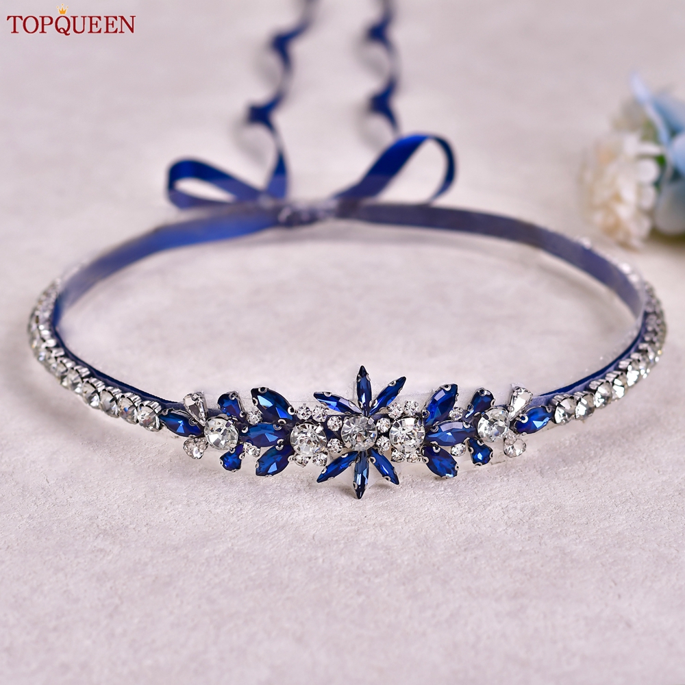 TOPQUEEN Blue Diamond Bridal R – Bridal Sash Ribbon recenzja i cena